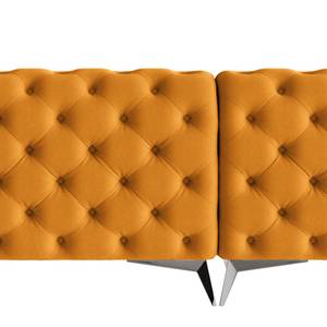 Canapé d’angle Laviva II Microfibre - Microfibre Enza: Safran - Largeur : 305 cm - Méridienne longue à gauche (vue de face)