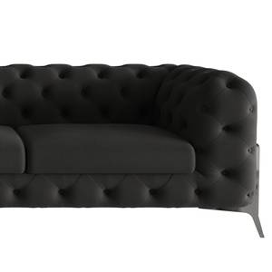 Ecksofa Laviva II Microfaser - Microfaser Enza: Anthrazit - Breite: 305 cm - Ottomane davorstehend links