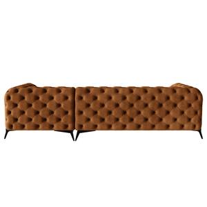 Ecksofa Laviva II Microfaser - Microfaser Priya: Cognac - Breite: 305 cm - Ottomane davorstehend rechts