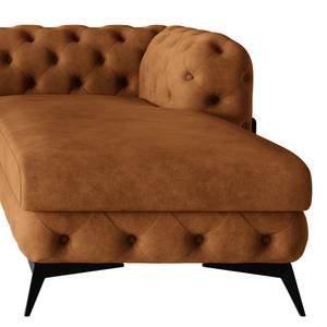 Ecksofa Laviva II Microfaser - Microfaser Priya: Cognac - Breite: 305 cm - Ottomane davorstehend rechts