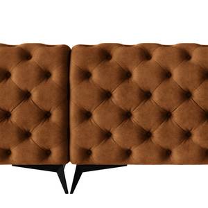 Ecksofa Laviva II Microfaser - Microfaser Priya: Cognac - Breite: 305 cm - Ottomane davorstehend rechts