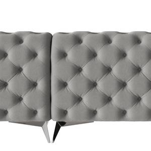 Ecksofa Laviva I Microfaser - Microfaser Enza: Grau - Breite: 323 cm - Ottomane davorstehend rechts