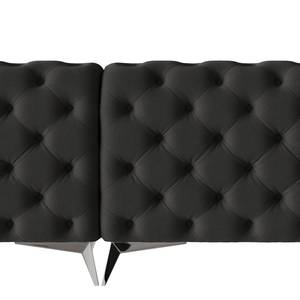 Ecksofa Laviva II Microfaser - Microfaser Enza: Anthrazit - Breite: 323 cm - Ottomane davorstehend rechts