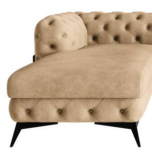 Ecksofa Laviva II Microfaser - Microfaser Priya: Beige - Breite: 305 cm - Ottomane davorstehend links