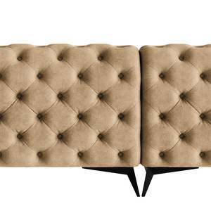 Ecksofa Laviva II Microfaser - Microfaser Priya: Beige - Breite: 305 cm - Ottomane davorstehend links