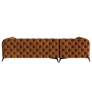 Ecksofa Laviva II Microfaser - Microfaser Priya: Cognac - Breite: 305 cm - Ottomane davorstehend links