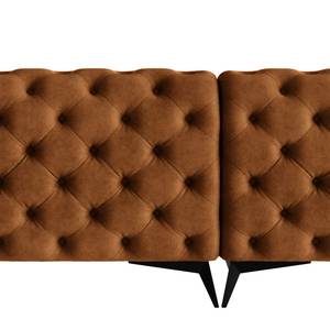 Ecksofa Laviva II Microfaser - Microfaser Priya: Cognac - Breite: 305 cm - Ottomane davorstehend links