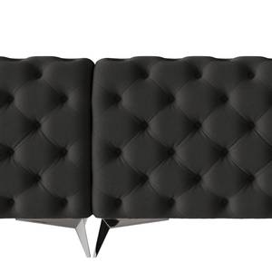 Ecksofa Laviva I Microfaser - Microfaser Enza: Anthrazit - Breite: 323 cm - Ottomane davorstehend rechts