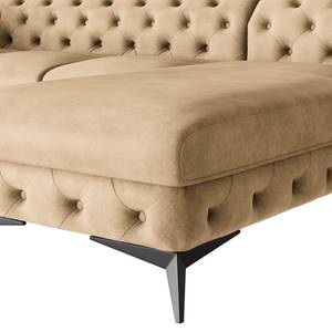 Ecksofa Laviva I Microfaser - Microfaser Priya: Beige - Breite: 323 cm - Ottomane davorstehend rechts