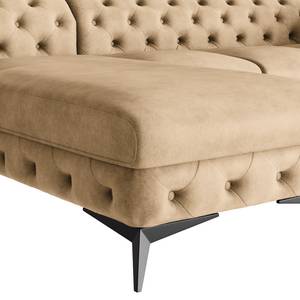 Ecksofa Laviva I Microfaser - Microfaser Priya: Beige - Breite: 323 cm - Ottomane davorstehend links