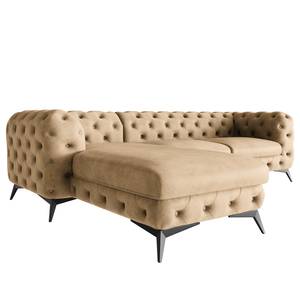 Ecksofa Laviva I Microfaser - Microfaser Priya: Beige - Breite: 305 cm - Ottomane davorstehend links