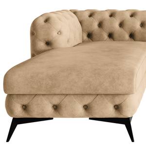 Ecksofa Laviva I Microfaser - Microfaser Priya: Beige - Breite: 305 cm - Ottomane davorstehend links