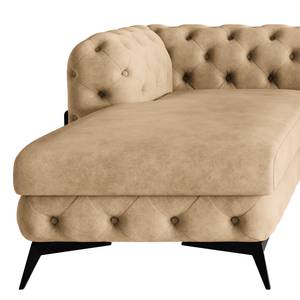 Ecksofa Laviva II Microfaser - Microfaser Priya: Beige - Breite: 323 cm - Ottomane davorstehend links