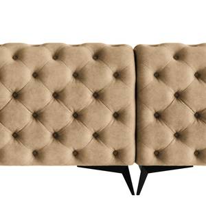 Ecksofa Laviva II Microfaser - Microfaser Priya: Beige - Breite: 323 cm - Ottomane davorstehend links