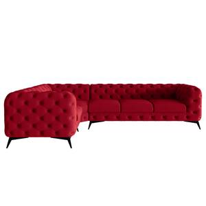 Ecksofa Laviva VI Samt - Samt Ravi: Rot - 323 x 200 cm