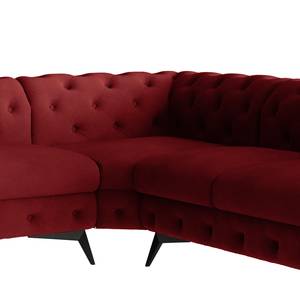 Ecksofa Laviva VI Samt - Samt Ravi: Bordeaux - 323 x 200 cm