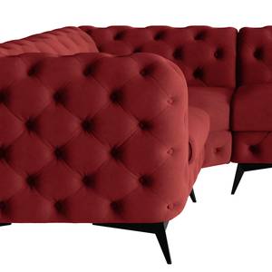 Ecksofa Laviva VI Samt - Samt Ravi: Bordeaux - 323 x 200 cm