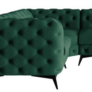 Ecksofa Laviva VI Samt - Samt Ravi: Antikgrün - 323 x 200 cm