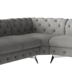 Ecksofa Laviva VI Microfaser - Microfaser Enza: Grau - 323 x 200 cm