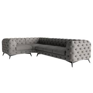 Ecksofa Laviva VI Samt - Samt Ravi: Taupe - 323 x 200 cm