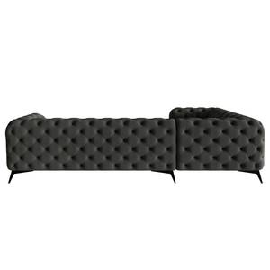 Ecksofa Laviva III Samt - Samt Ravi: Anthrazit - 323 x 200 cm