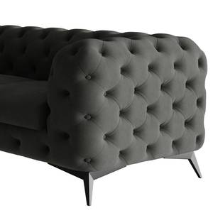 Ecksofa Laviva III Samt - Samt Ravi: Anthrazit - 323 x 200 cm