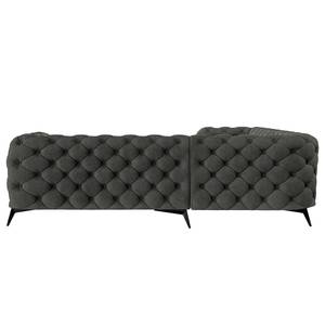 Ecksofa Laviva III Samt - Samt Ravi: Anthrazit - 262 x 262 cm