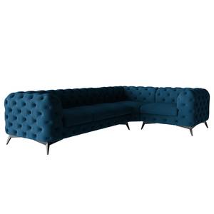 Ecksofa Laviva VI Samt - Samt Ravi: Marineblau - 323 x 200 cm