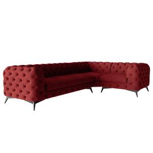 Ecksofa Laviva VI Samt - Samt Ravi: Bordeaux - 323 x 200 cm