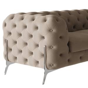 Ecksofa Laviva V Microfaser Enza: Cappuccino - 323 x 200 cm - Ausrichtung rechts