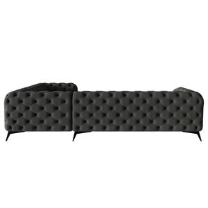 Ecksofa Laviva VI Samt - Samt Ravi: Anthrazit - 323 x 200 cm