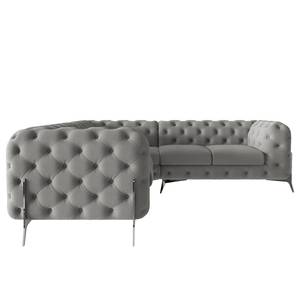 Ecksofa Laviva IV Microfaser - Microfaser Enza: Grau - 262 x 262 cm - Gleichschenklig