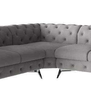 Ecksofa Laviva IV Microfaser - Microfaser Enza: Grau - 262 x 262 cm - Gleichschenklig