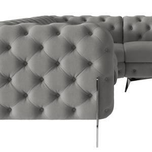 Ecksofa Laviva IV Microfaser - Microfaser Enza: Grau - 262 x 262 cm - Gleichschenklig