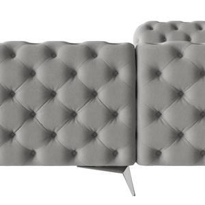 Ecksofa Laviva IV Microfaser - Microfaser Enza: Grau - 262 x 262 cm - Gleichschenklig