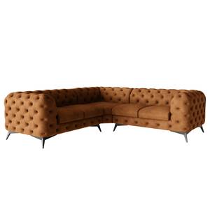 Ecksofa Laviva III Microfaser - Microfaser Priya: Cognac - 262 x 262 cm