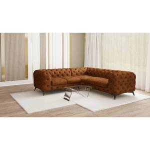 Ecksofa Laviva III Microfaser - Microfaser Priya: Cognac - 262 x 262 cm