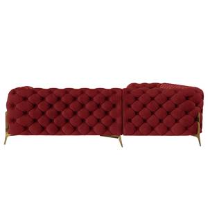 Ecksofa Laviva IV Samt - Samt Ravi: Bordeaux - 262 x 262 cm - Gleichschenklig