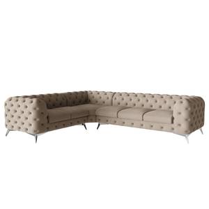 Hoekbank Laviva VI microvezel - Microvezel Enza: Cappuccino - 323 x 262 cm