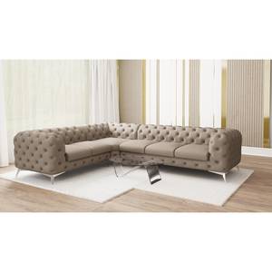 Hoekbank Laviva VI microvezel - Microvezel Enza: Cappuccino - 323 x 262 cm