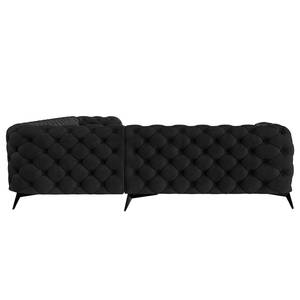 Ecksofa Laviva VI Samt - Samt Ravi: Schwarz - 323 x 262 cm