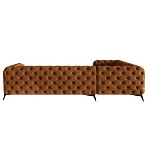 Ecksofa Laviva V Microfaser Priya: Cognac - 323 x 200 cm - Ausrichtung links