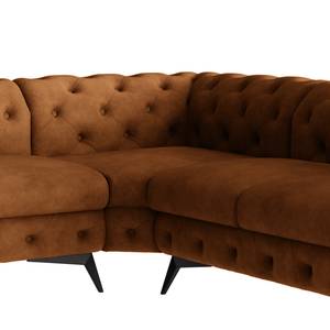 Ecksofa Laviva V Microfaser Priya: Cognac - 323 x 200 cm - Ausrichtung links