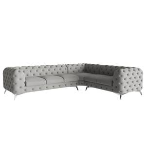 Ecksofa Laviva VI Microfaser - Microfaser Enza: Grau - 323 x 262 cm