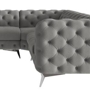 Ecksofa Laviva VI Microfaser - Microfaser Enza: Grau - 323 x 262 cm