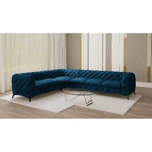 Ecksofa Laviva VI Samt - Samt Ravi: Marineblau - 323 x 262 cm