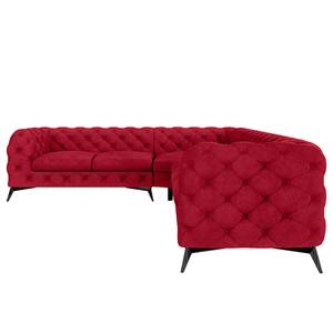 Ecksofa Laviva VI Samt - Samt Ravi: Rot - 323 x 262 cm