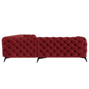 Hoekbank Laviva VI fluweel - Velours Ravi: Bordeaux - 323 x 262 cm