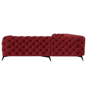 Hoekbank Laviva VI fluweel - Velours Ravi: Bordeaux - 323 x 262 cm