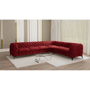 Ecksofa Laviva VI Samt - Samt Ravi: Bordeaux - 323 x 262 cm